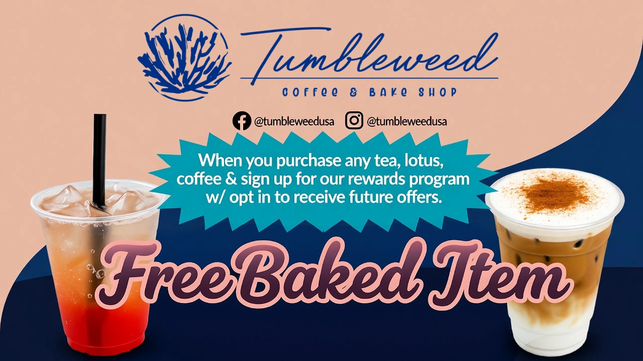 Free Baked Item with Any Drink Purchase